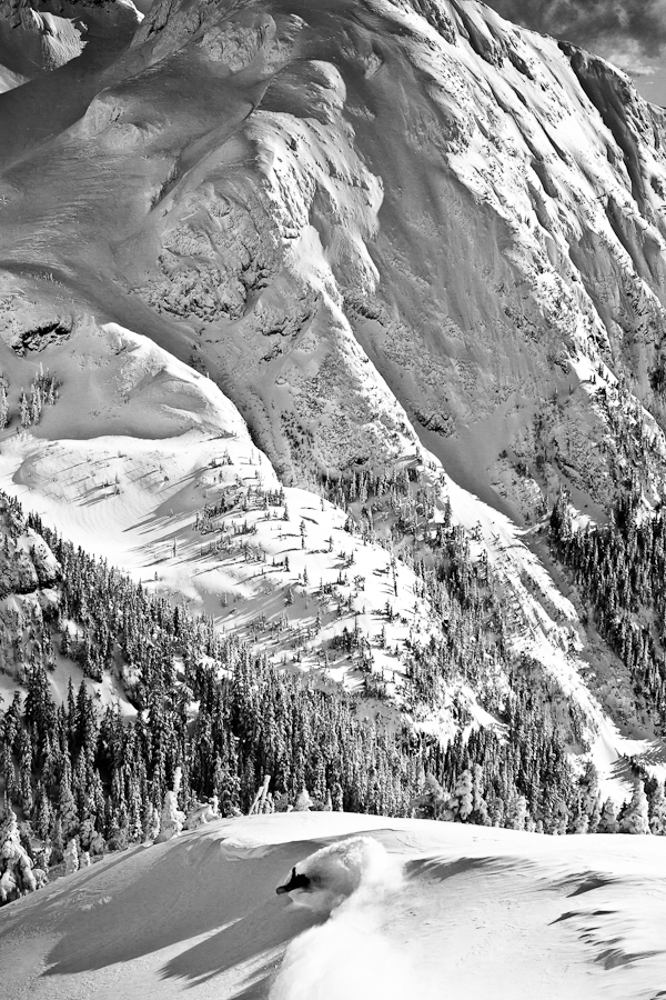 Robin Van Gyn slashing  on Mount Cain located on Vancouver Island B.C.